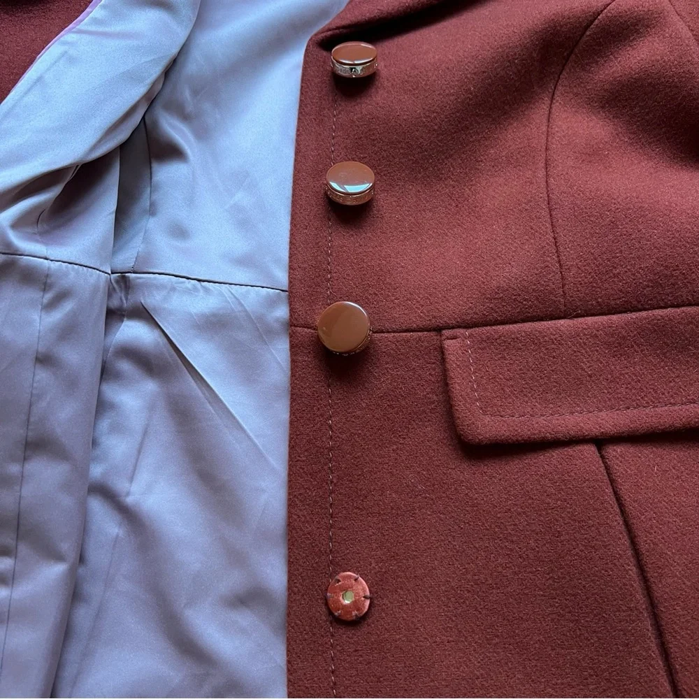 Kate Spade New York Wool Blend Coat Women’s XS Rust / Burnt Orange